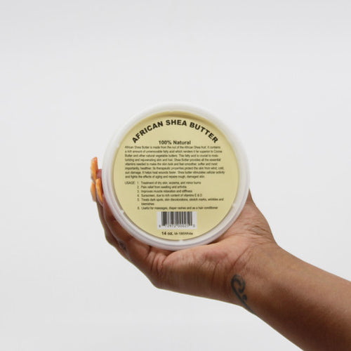 100% Natural African Shea Butter: 14 oz — White