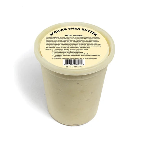100% Natural African Shea Butter: 28 oz — White